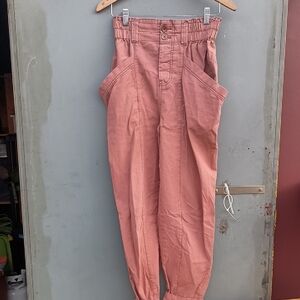 Free People Mauve Elastic Waist Pants